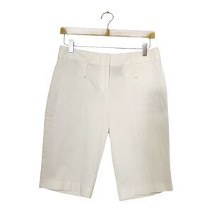 W by Worth Work to Weekend Bermuda Shorts Chino Stretch Sz 8 NWT Off White